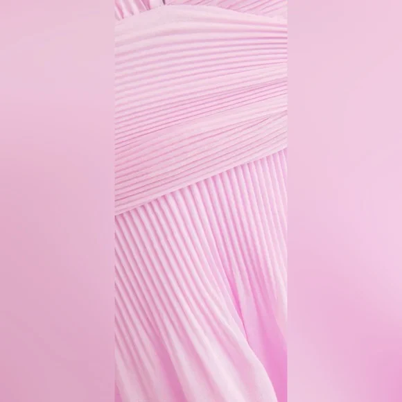 Women's Pleated Mini Dress - Picture 4 of 7